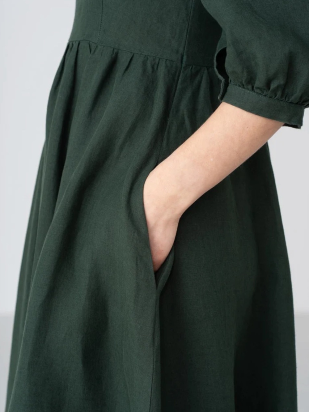 Son De Flor Carmen 3/4 sleeve in evergreen - Picture 4 of 4